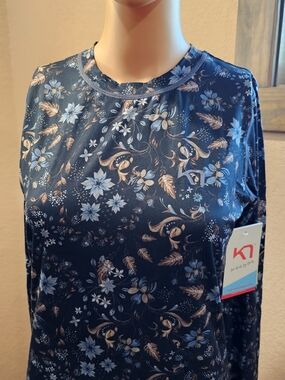 Kari Traa Base Layer Top Women’s Floral Print Long Sleeve NWT Performance